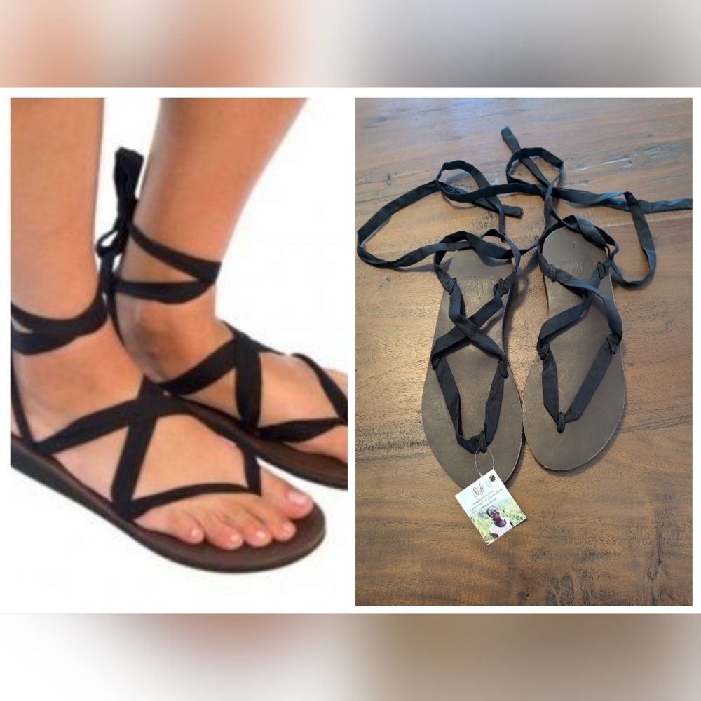 NWT Sseko Hand Crafted Leather Wrap Sandals SZ. 8 Women